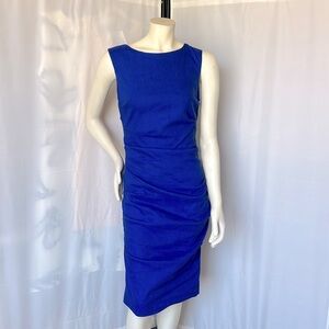 Nicole Miller Artelier Ruched Linen Bodycon Dress